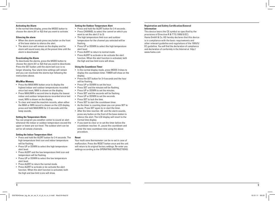 Hama EWS-100 User Manual | Page 5 / 19