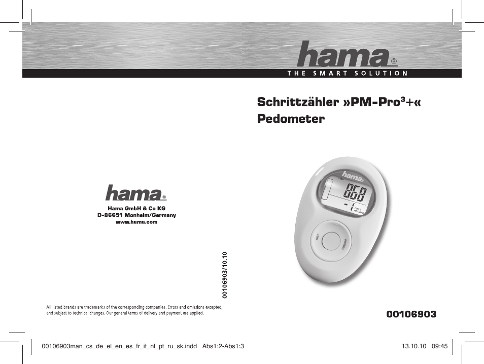 Hama PM-Pro User Manual | 36 pages