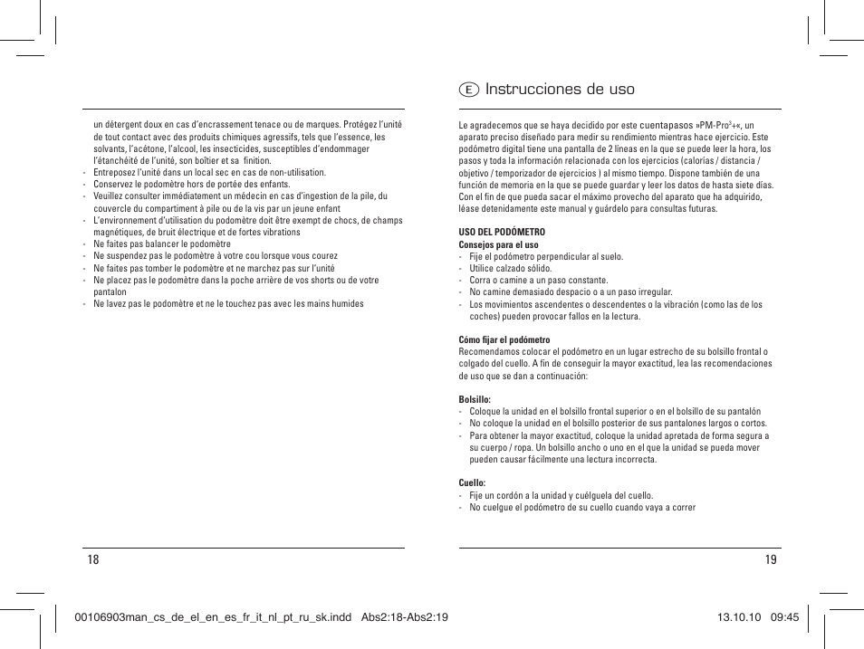 E instrucciones de uso | Hama PM-Pro User Manual | Page 10 / 36