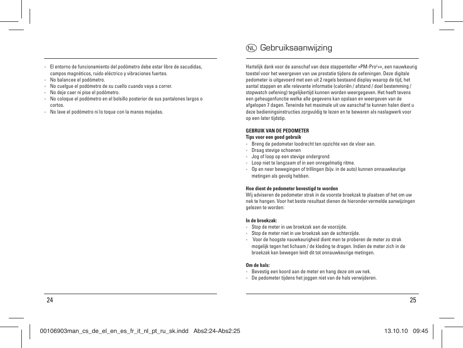 O gebruiksaanwijzing | Hama PM-Pro User Manual | Page 13 / 36