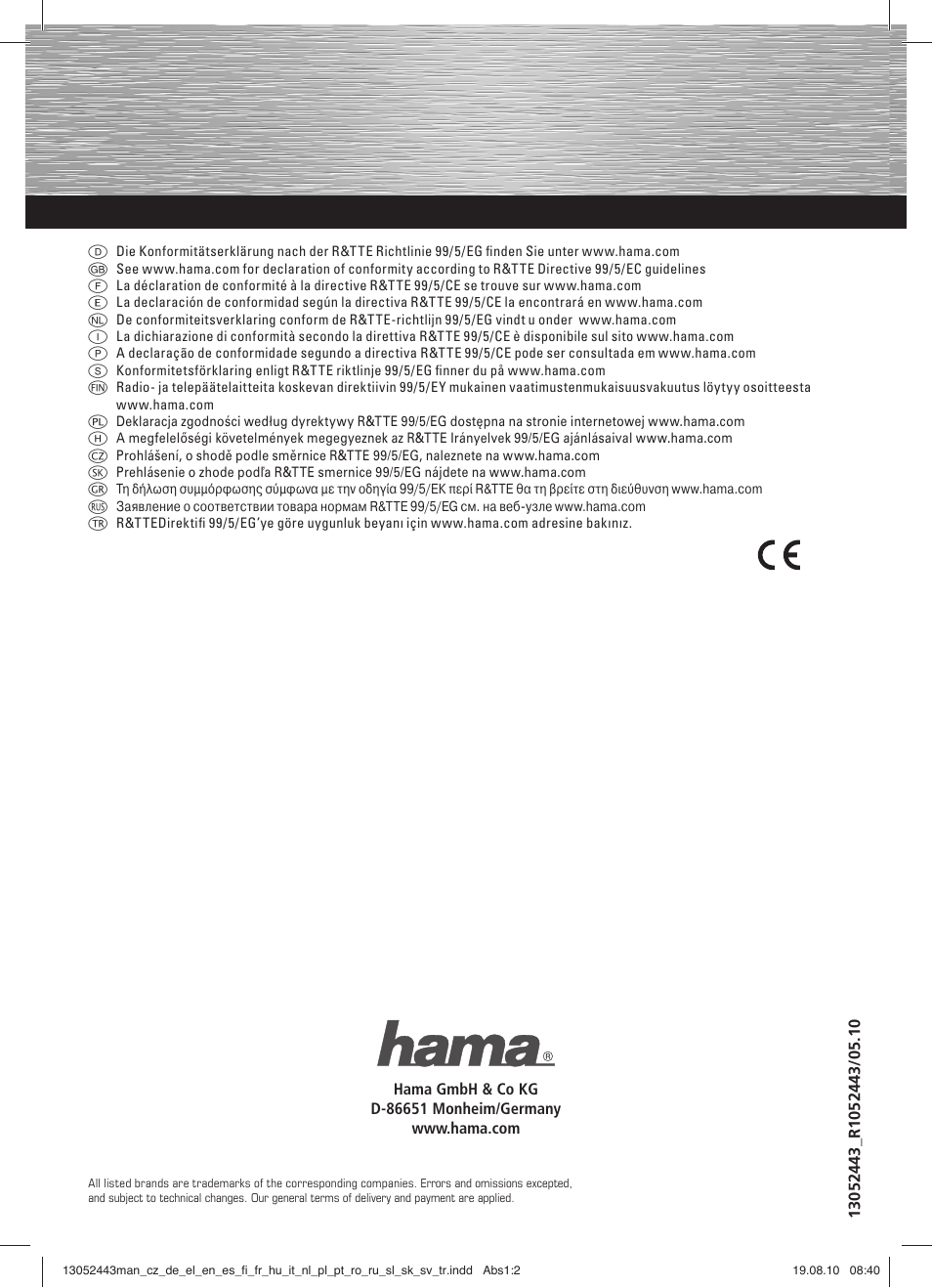 Hama RF 3000 User Manual | 38 pages