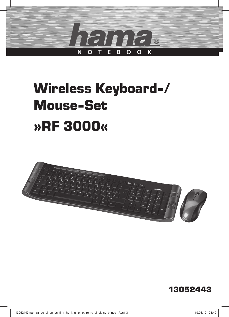 Wireless keyboard-/ mouse-set »rf 3000 | Hama RF 3000 User Manual | Page 2 / 38