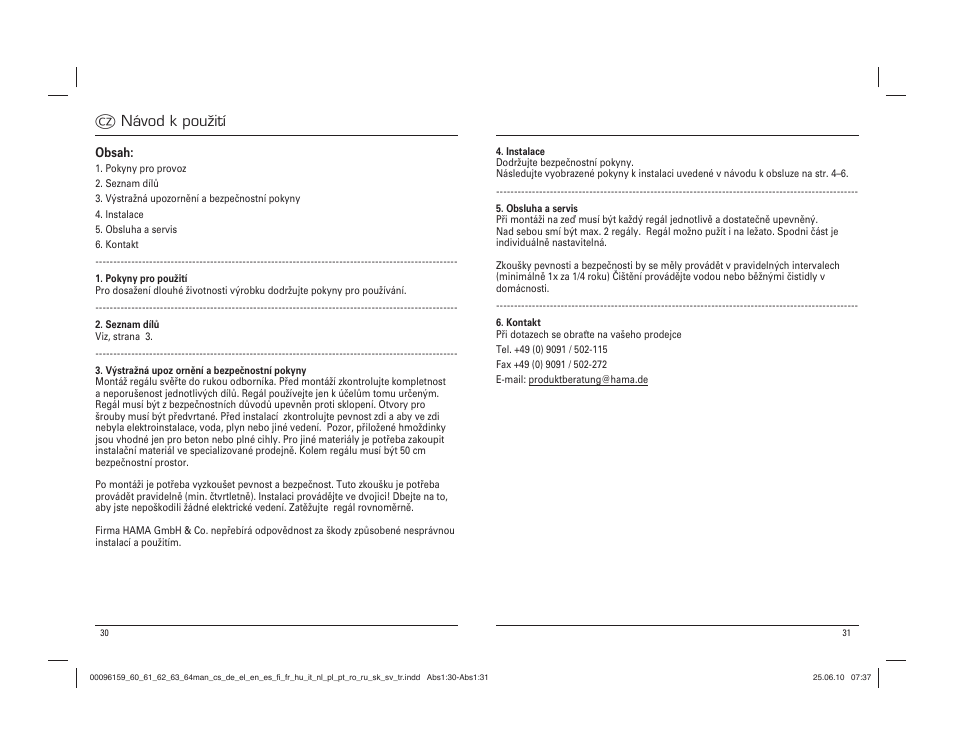 C návod k použití | Hama Cordoba User Manual | Page 16 / 21