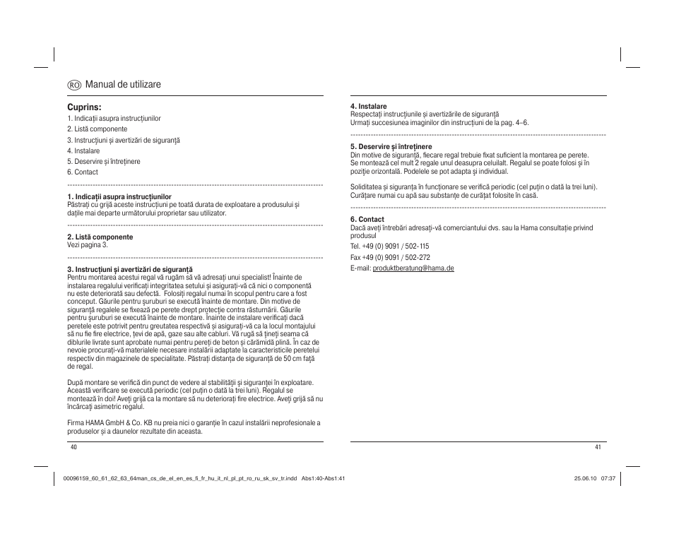 R manual de utilizare | Hama Cordoba User Manual | Page 21 / 21