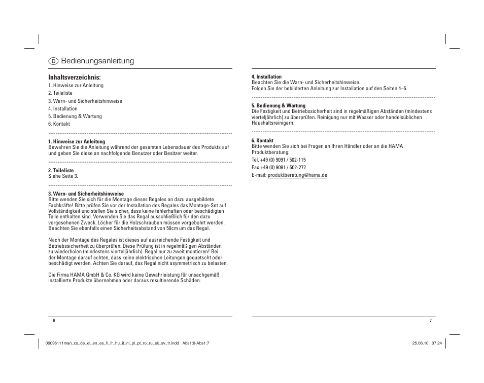 D bedienungsanleitung | Hama Storage Container User Manual | Page 4 / 20