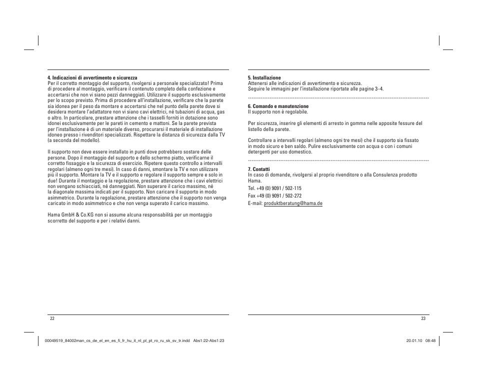 Hama Basic Wall bracket User Manual | Page 12 / 29