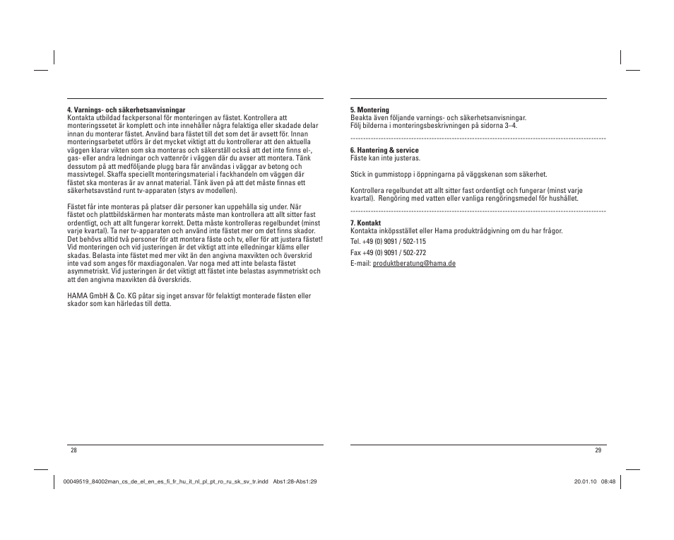 Hama Basic Wall bracket User Manual | Page 15 / 29