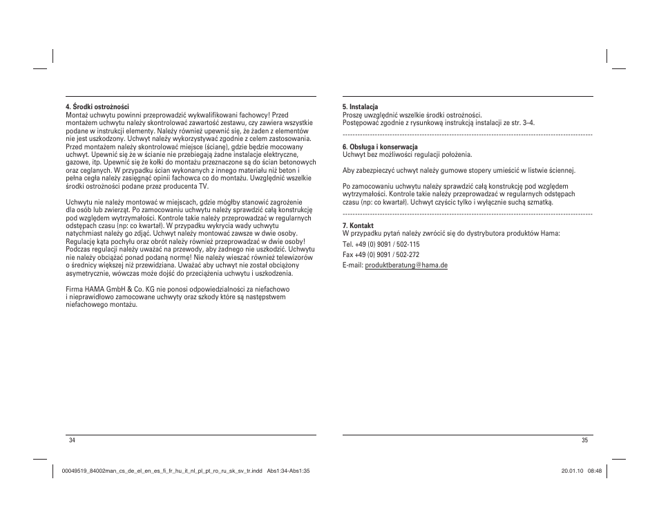 Hama Basic Wall bracket User Manual | Page 18 / 29