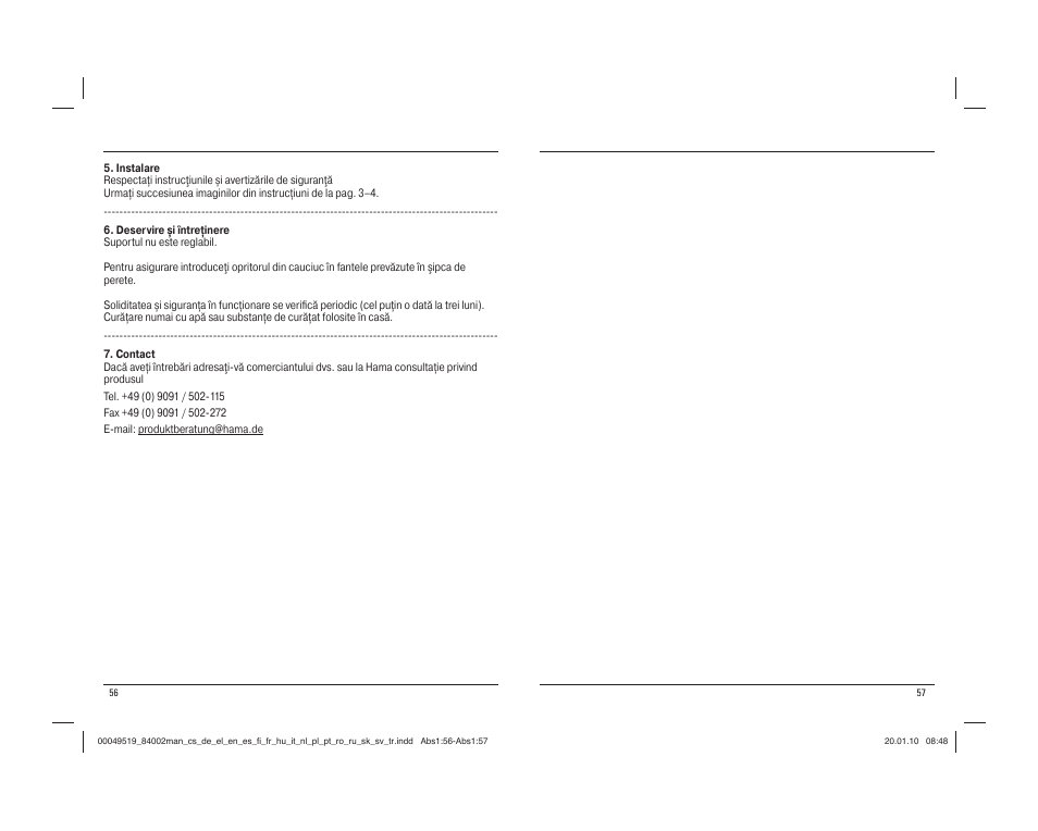 Hama Basic Wall bracket User Manual | Page 29 / 29
