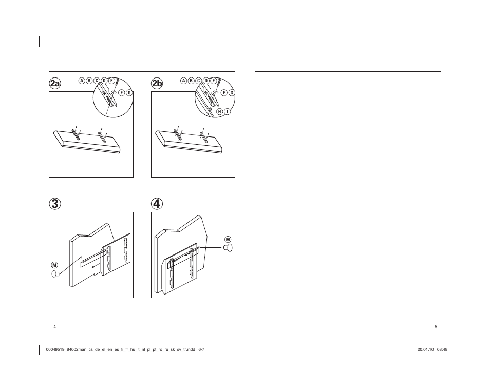 2b 2a | Hama Basic Wall bracket User Manual | Page 3 / 29