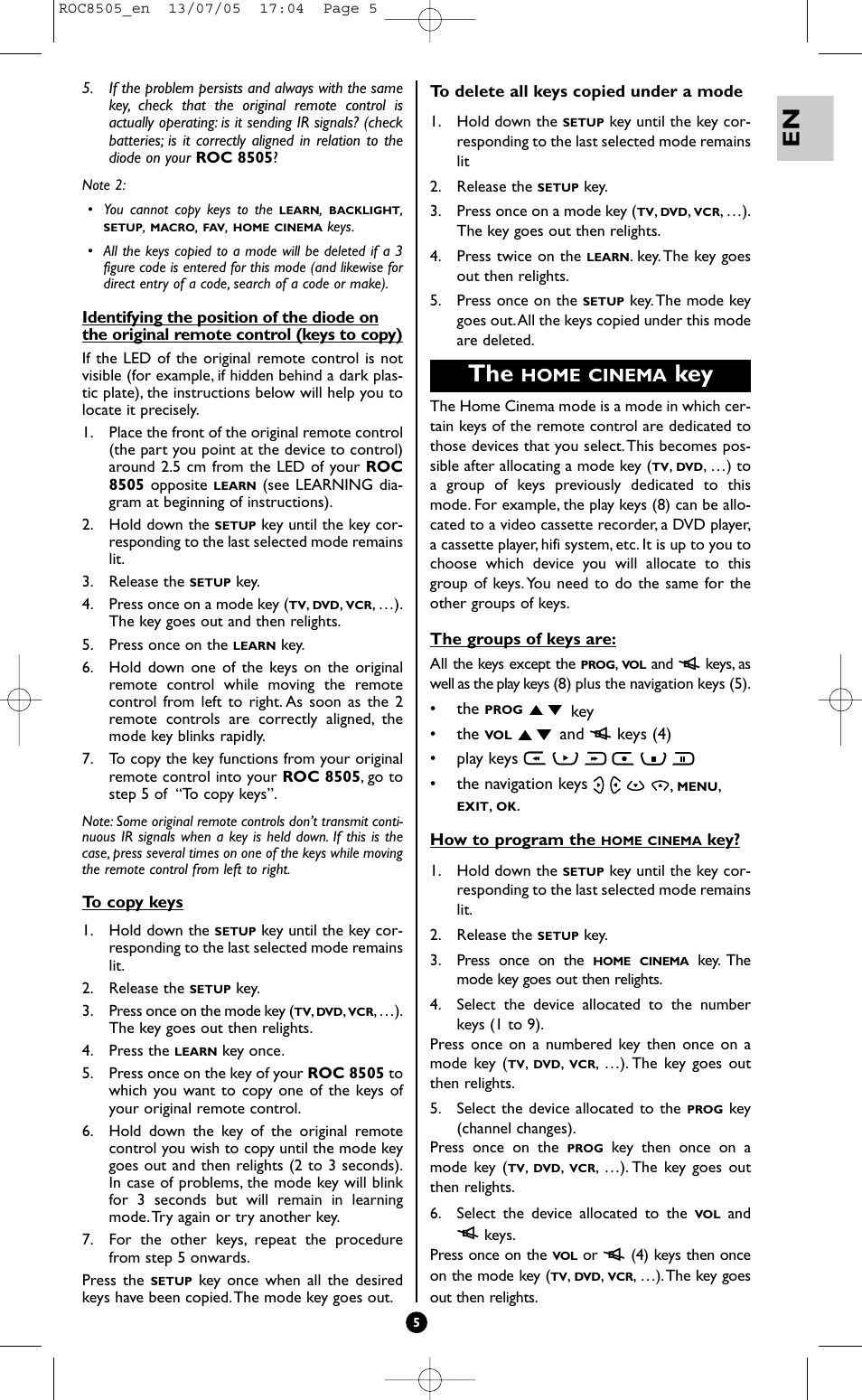 Home cinema | Hama ROC8505 User Manual | Page 10 / 102