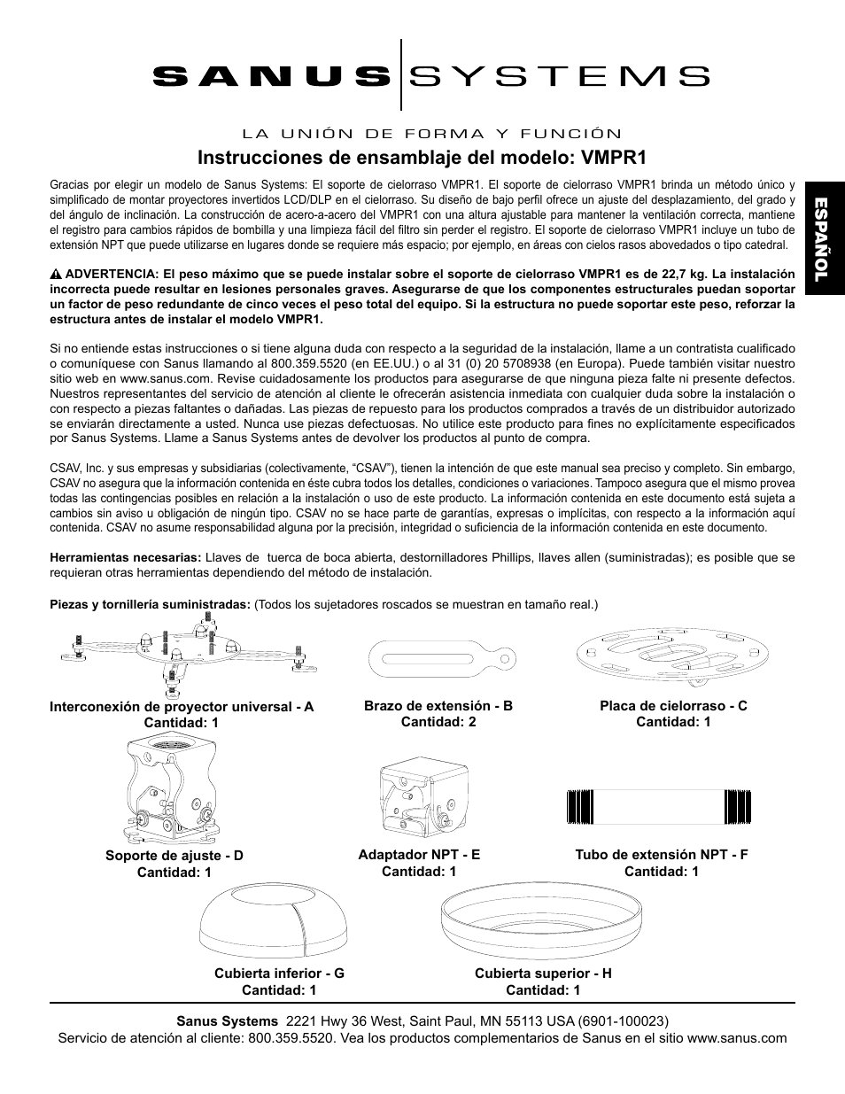 Instrucciones de ensamblaje del modelo: vmpr1 | Hama VMPR1 User Manual | Page 11 / 66