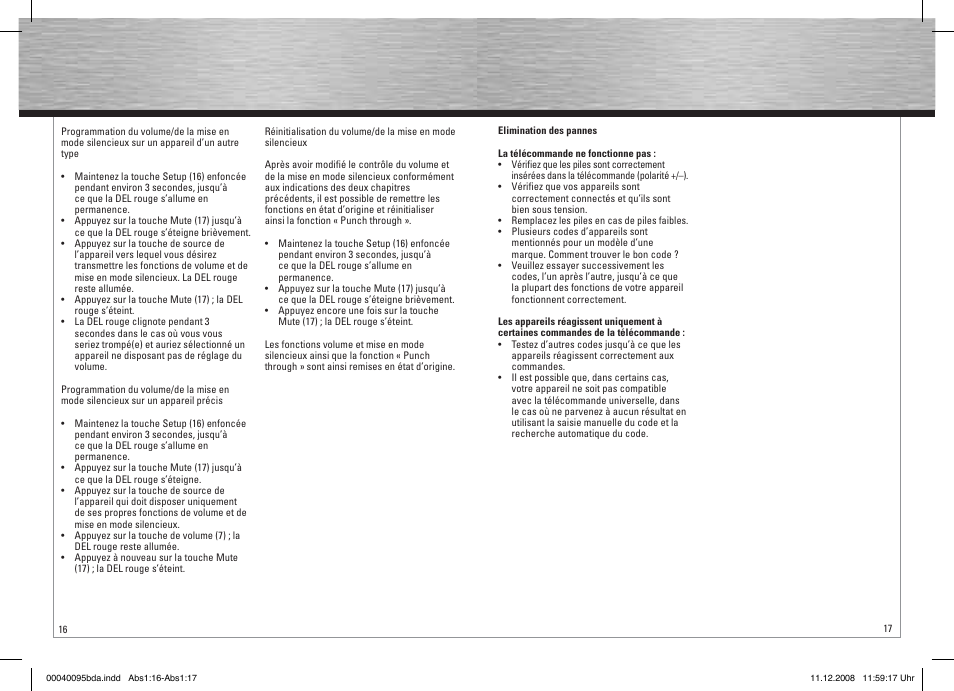 Hama Remote Control Universal 5in1 User Manual | Page 9 / 24