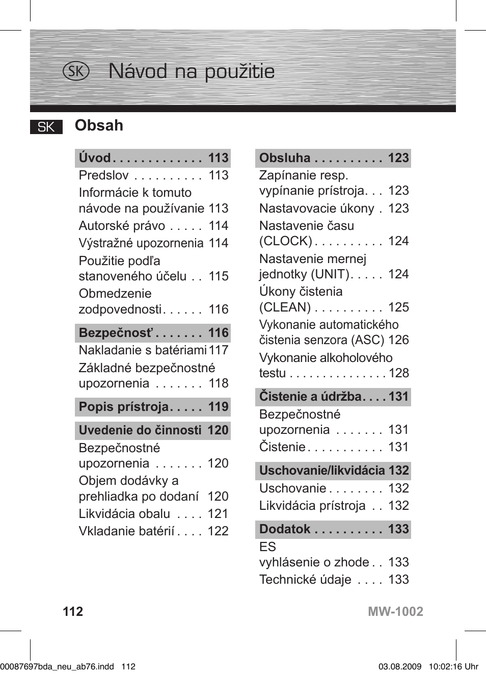 Hama MW1002 User Manual | Page 112 / 156