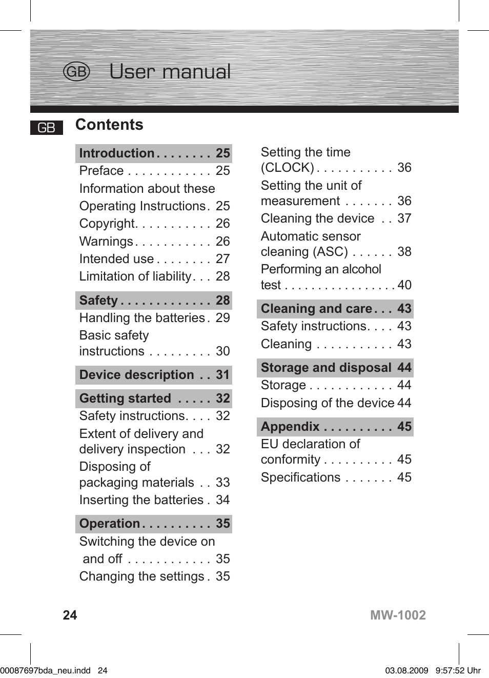 Hama MW1002 User Manual | Page 24 / 156