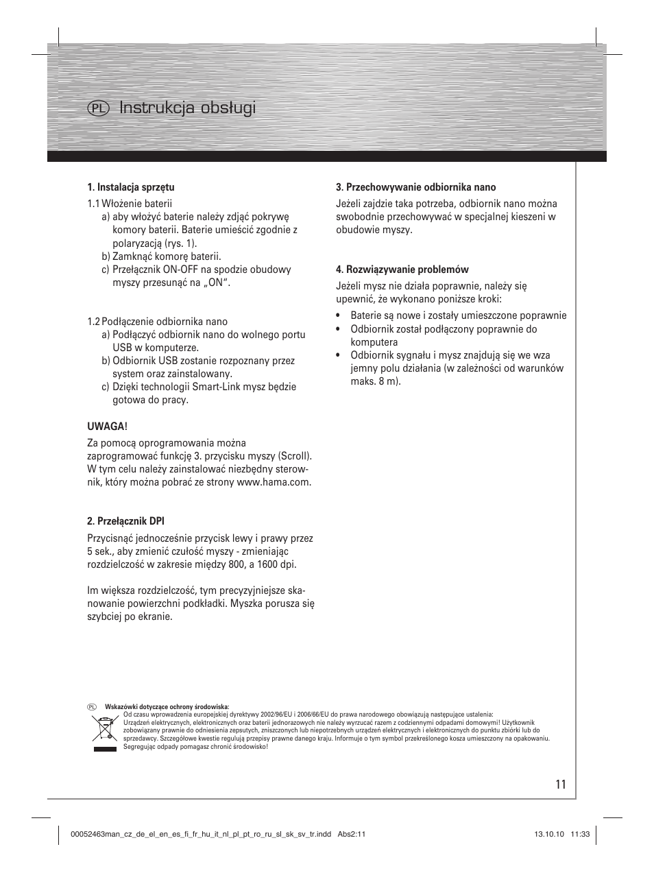 Q instrukcja obsługi | Hama M640 User Manual | Page 14 / 21