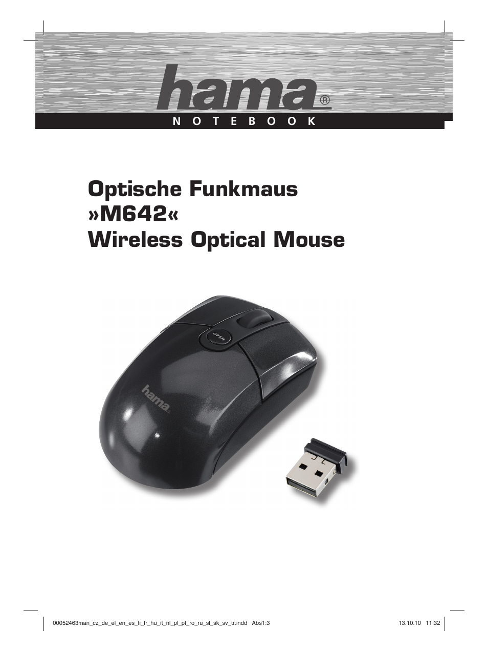 Optische funkmaus »m642« wireless optical mouse | Hama M640 User Manual | Page 2 / 21