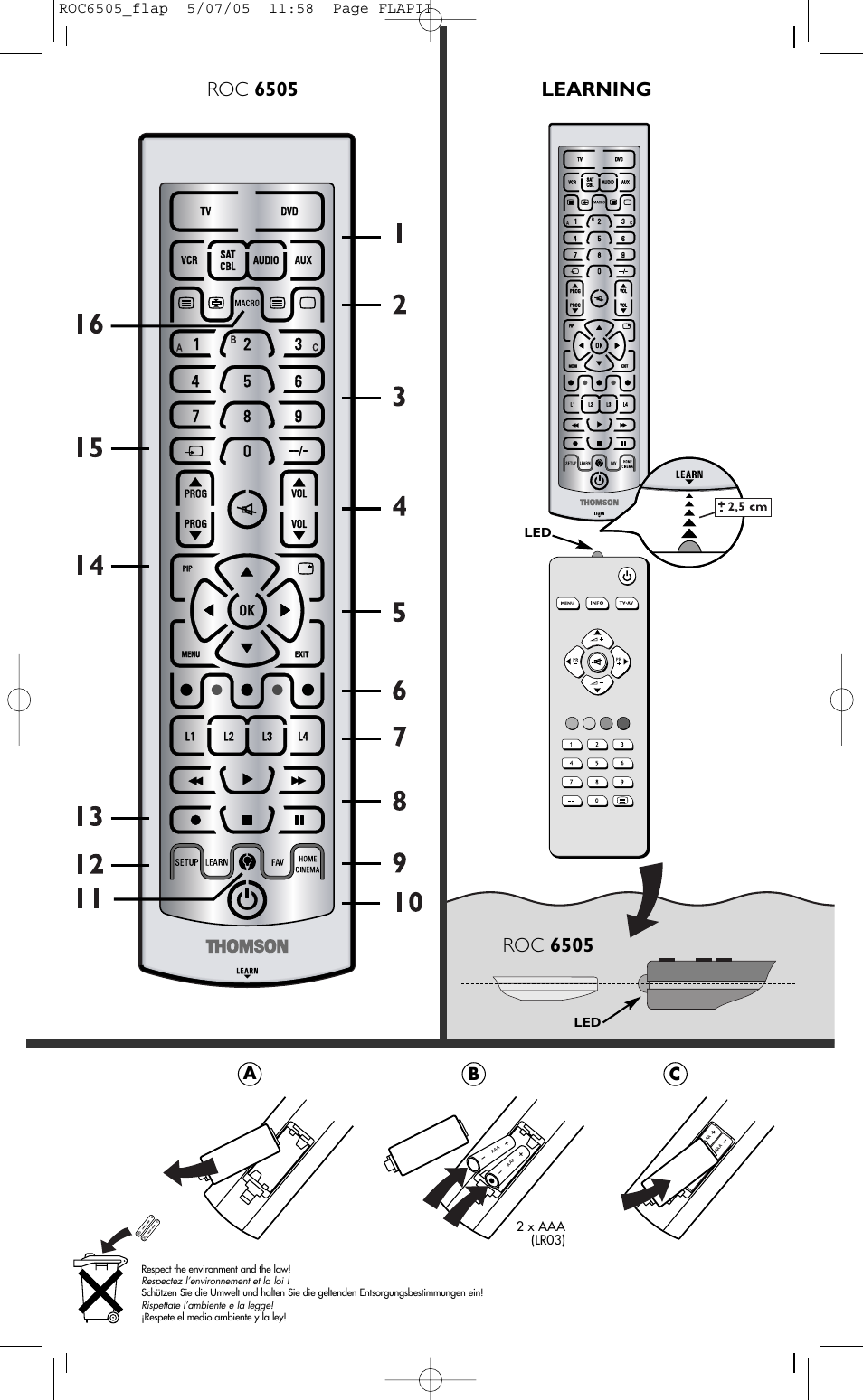 Roc 6505 learning, Roc 6505, Ca b | Hama ROC6505 User Manual | Page 3 / 102