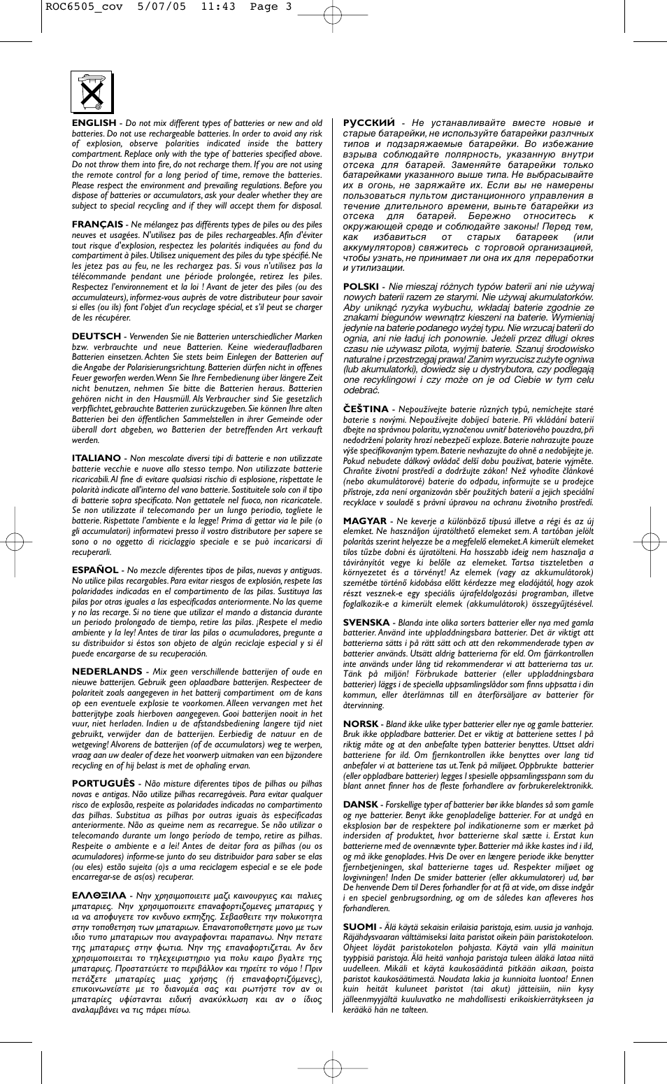 Hama ROC6505 User Manual | Page 5 / 102