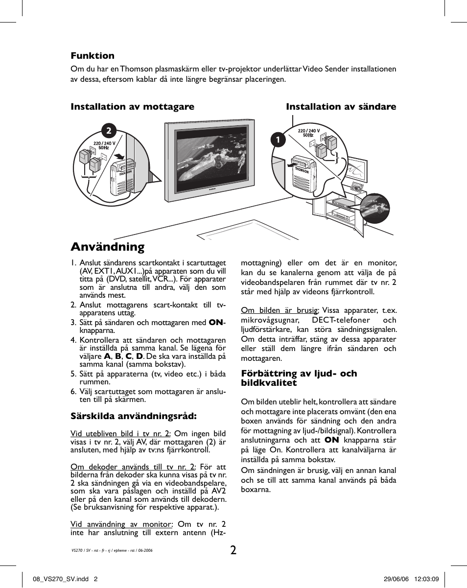 Användning | Hama VS270 User Manual | Page 18 / 32