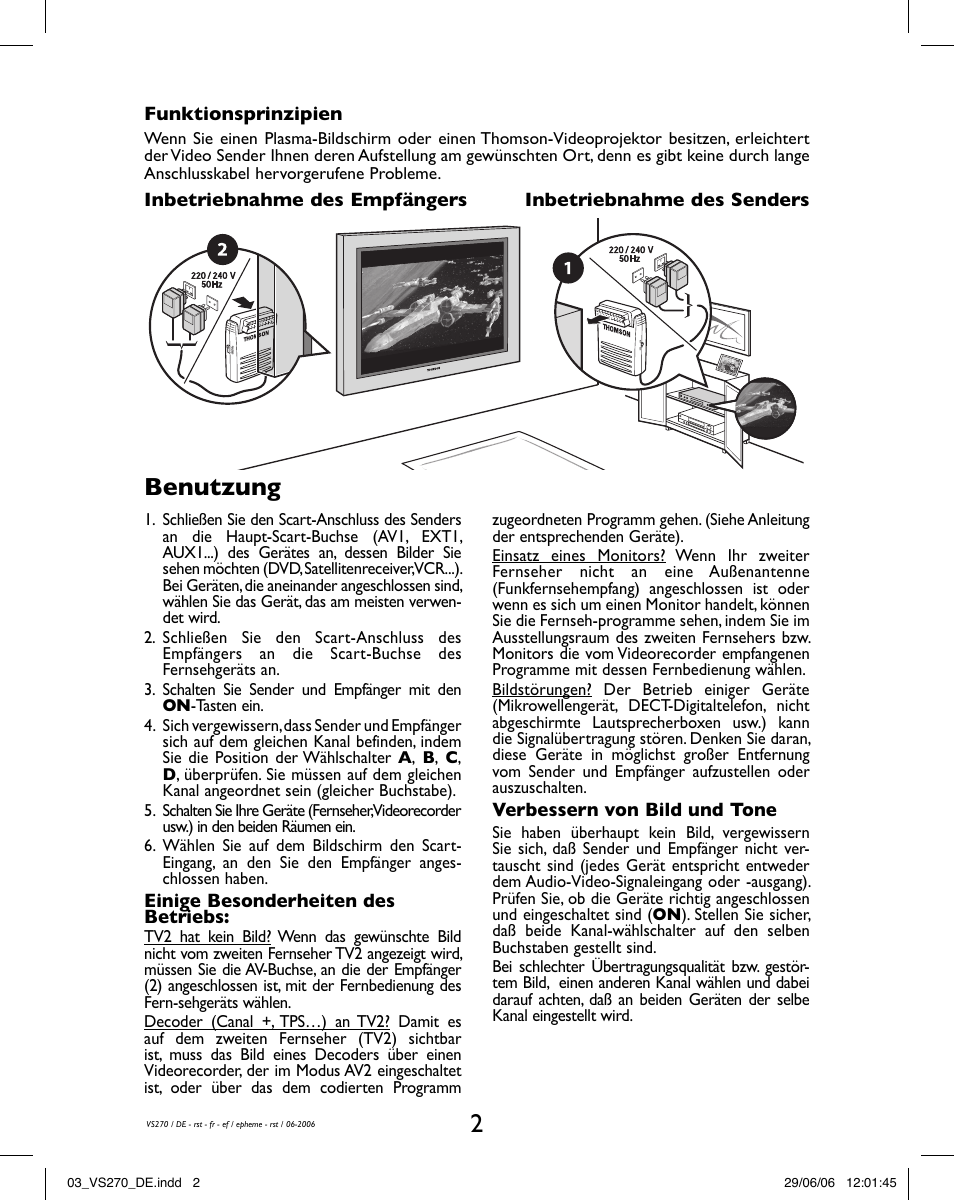 Benutzung | Hama VS270 User Manual | Page 8 / 32