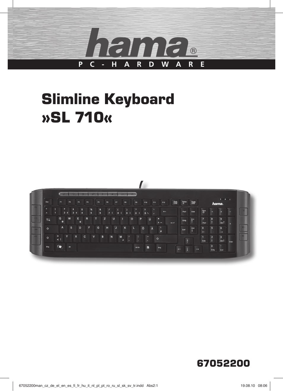 Slimline keyboard »sl 710 | Hama SL710 User Manual | Page 2 / 21