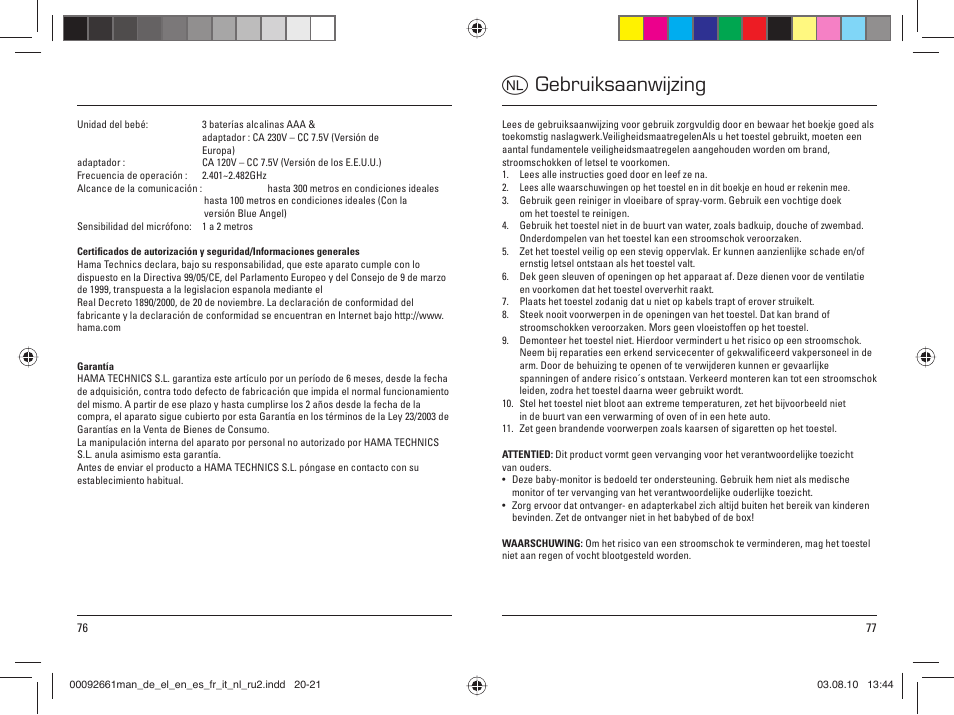 O gebruiksaanwijzing | Hama BC-400D User Manual | Page 39 / 75