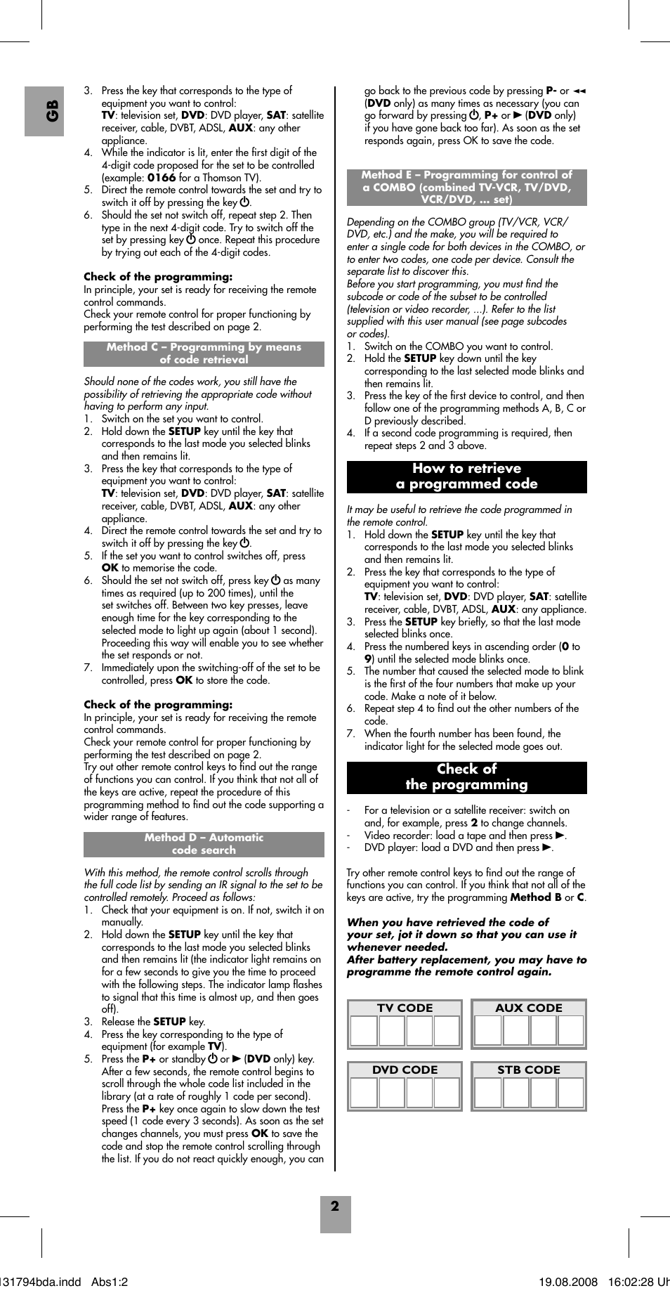 How to retrieve a programmed code, Check of the programming | Hama ROC4228 User Manual | Page 7 / 54