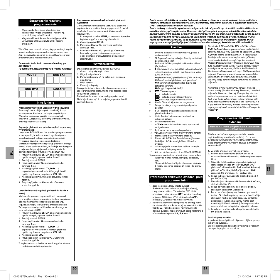 Pl cz | Hama ROC4309 User Manual | Page 17 / 26