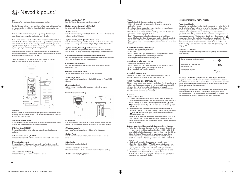 Cnávod k použití | Hama EWS-390 User Manual | Page 17 / 27