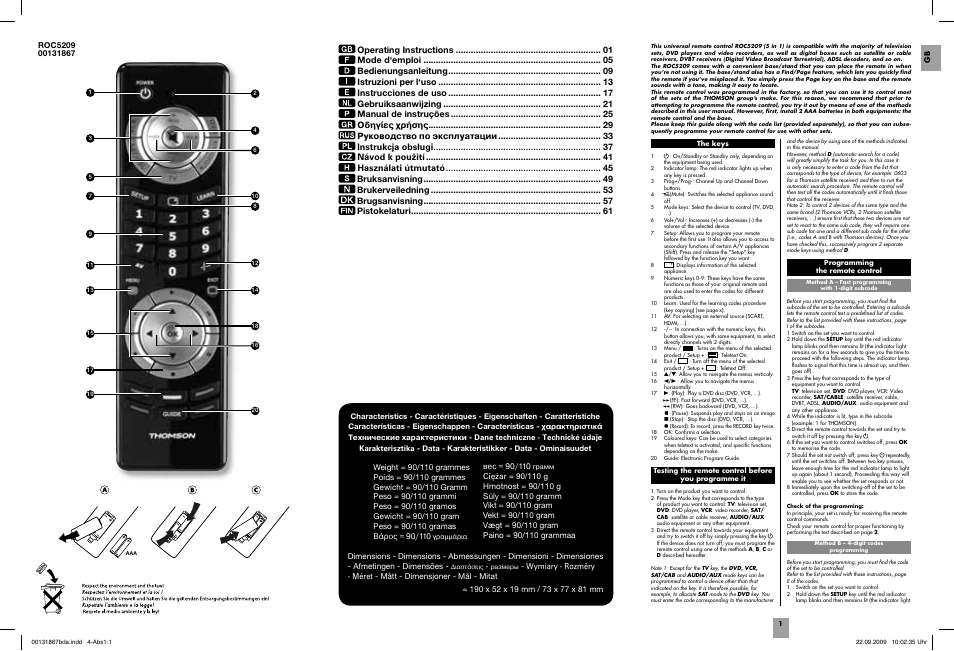 Hama ROC5209 User Manual | Page 2 / 34