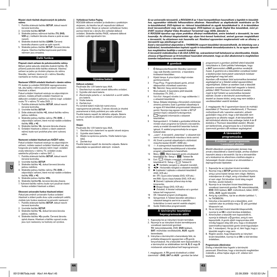 Cz h | Hama ROC5209 User Manual | Page 24 / 34