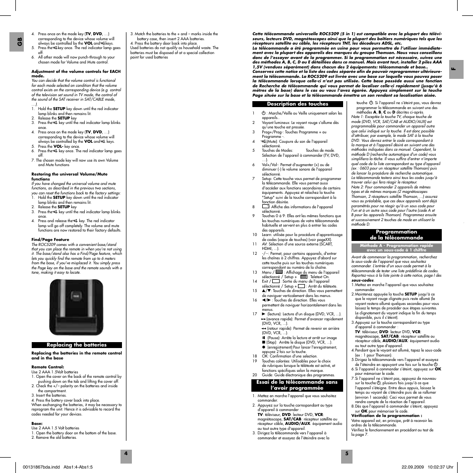 Gb f | Hama ROC5209 User Manual | Page 4 / 34