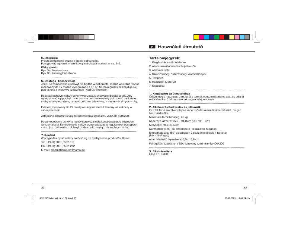 Használati útmutató | Hama WAB137 User Manual | Page 17 / 29