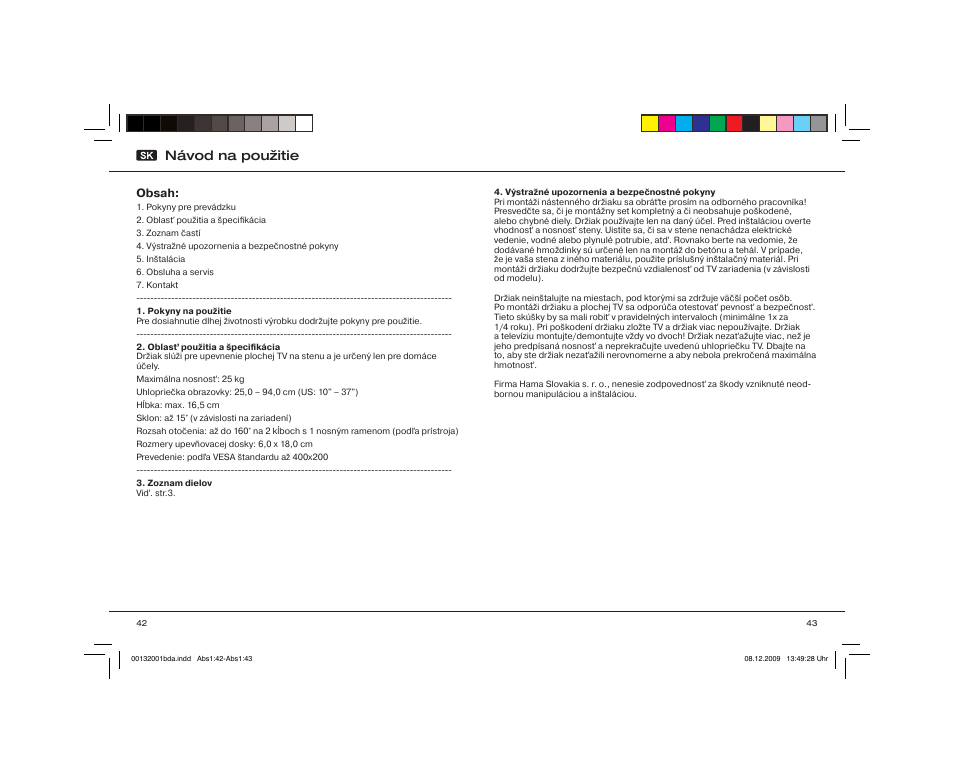 Návod na použitie | Hama WAB137 User Manual | Page 22 / 29
