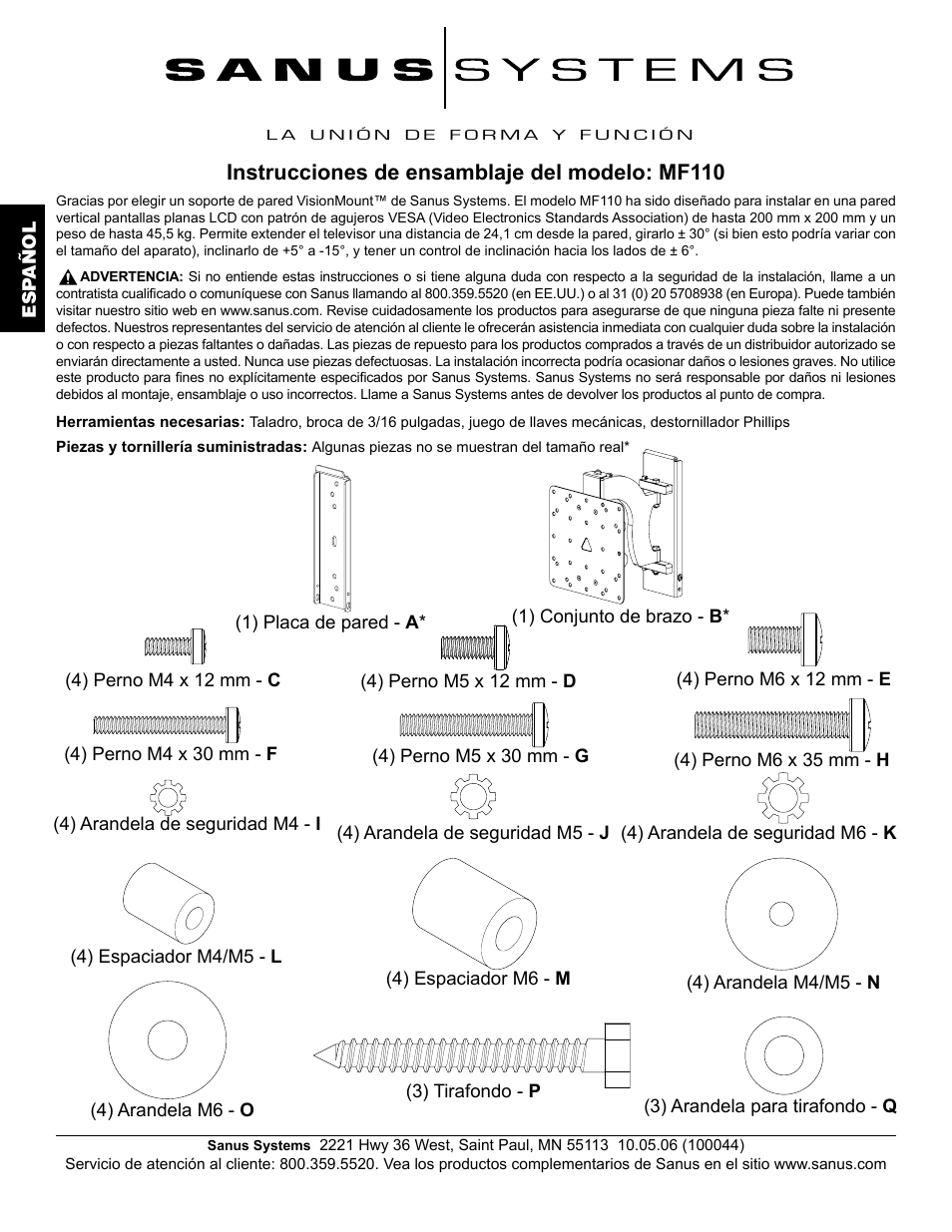 Instrucciones de ensamblaje del modelo: mf110 | Hama MF110 User Manual | Page 10 / 58