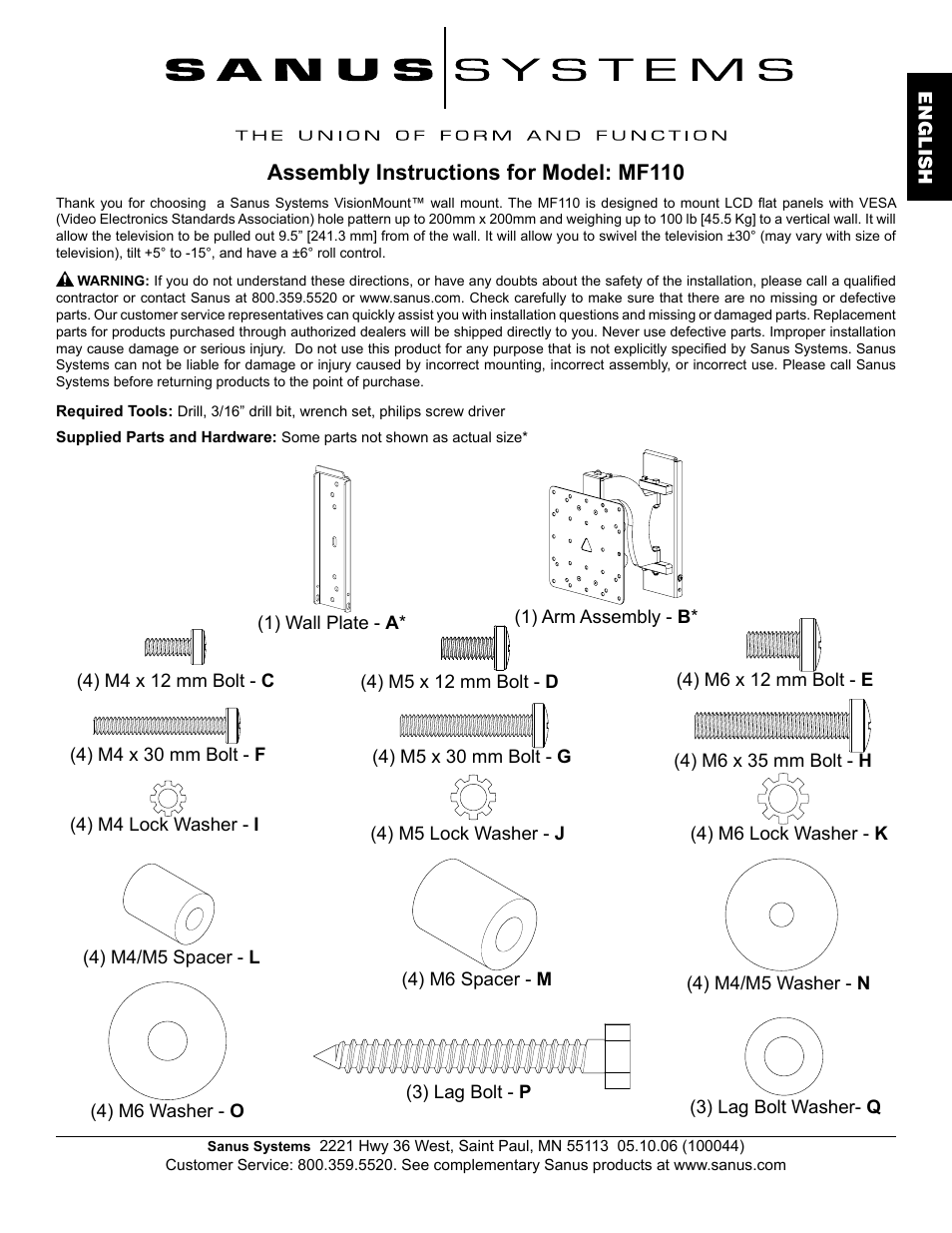 Assembly instructions for model: mf110 | Hama MF110 User Manual | Page 3 / 58