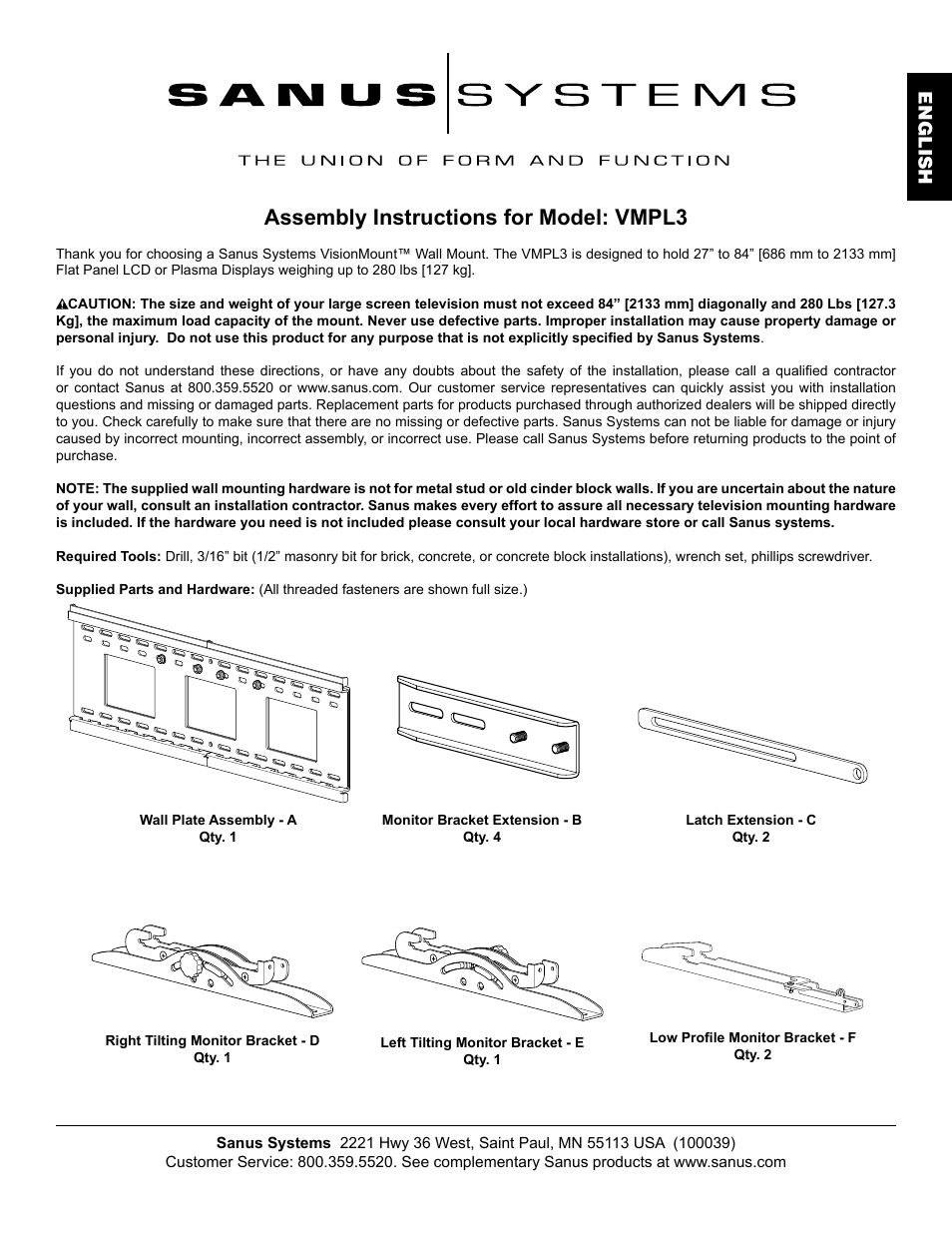 Assembly instructions for model: vmpl3 | Hama VMPL3 User Manual | Page 3 / 82