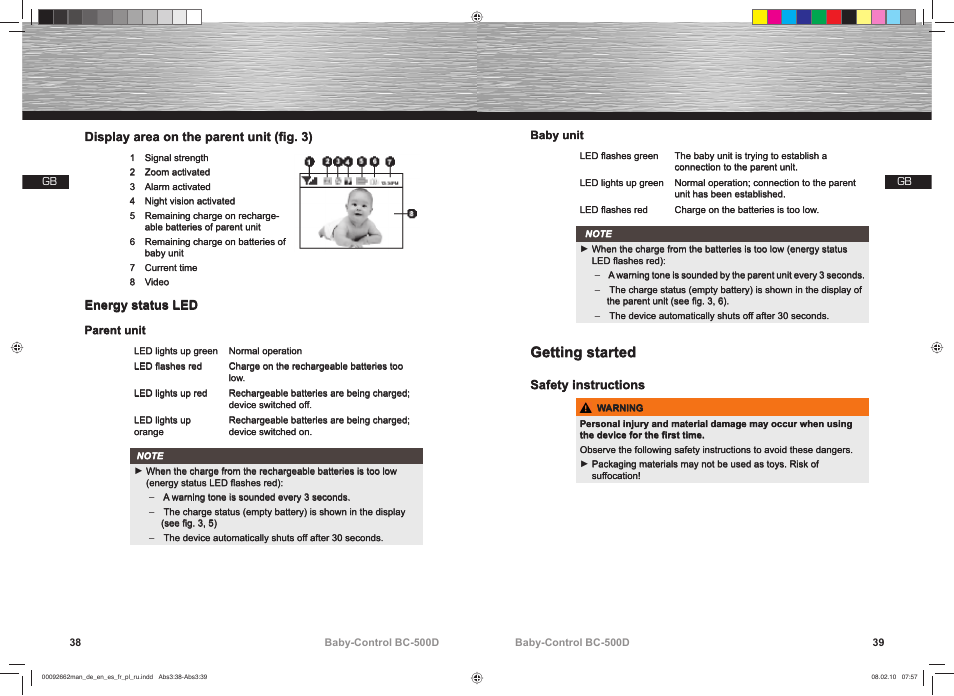 Getting started | Hama BC-500D User Manual | Page 20 / 85