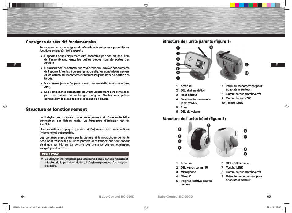 Structure et fonctionnement | Hama BC-500D User Manual | Page 33 / 85