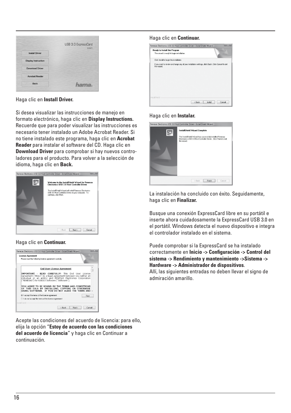 Hama ExpressCard USB 3.0 User Manual | Page 16 / 72