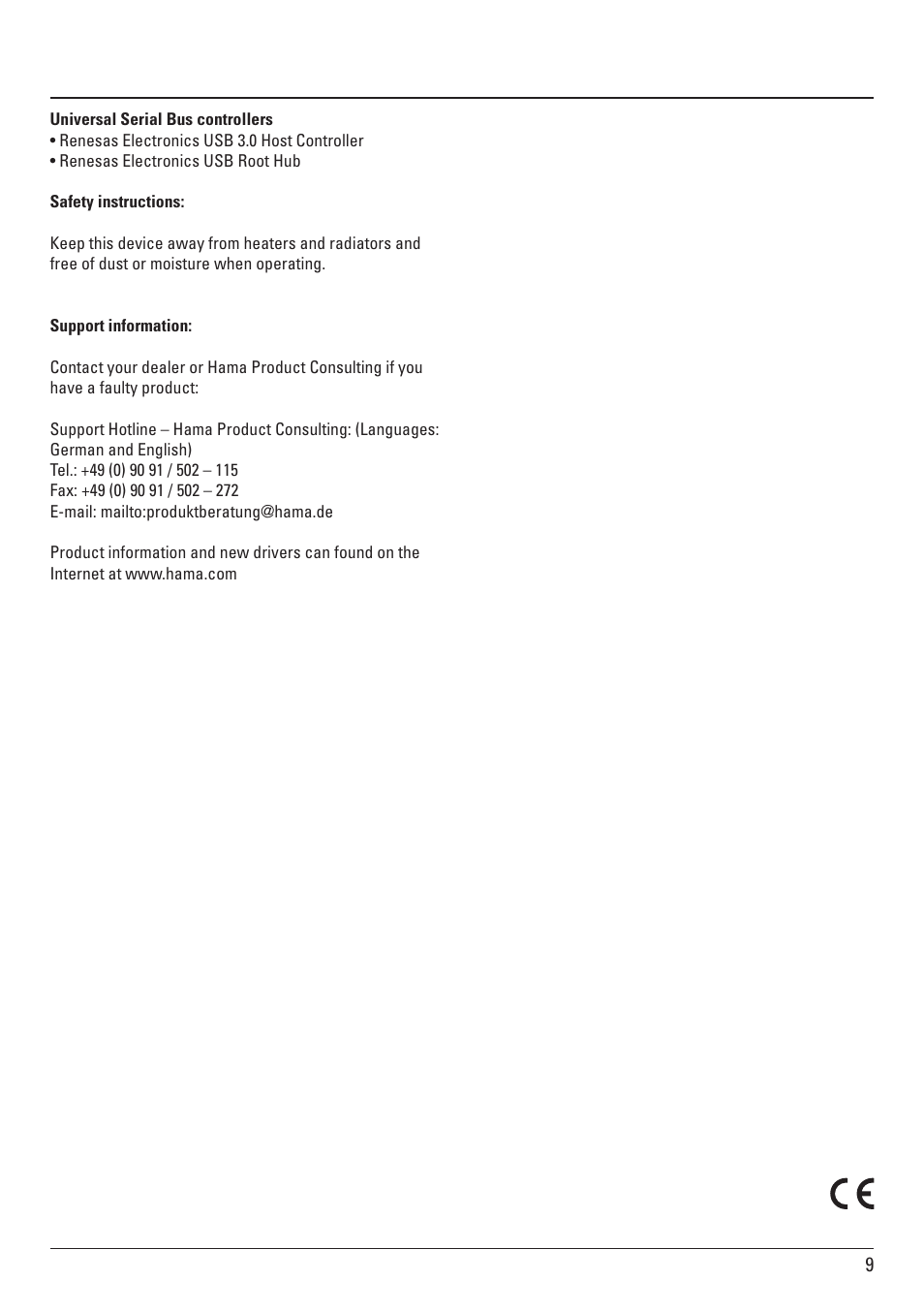 Hama ExpressCard USB 3.0 User Manual | Page 9 / 72