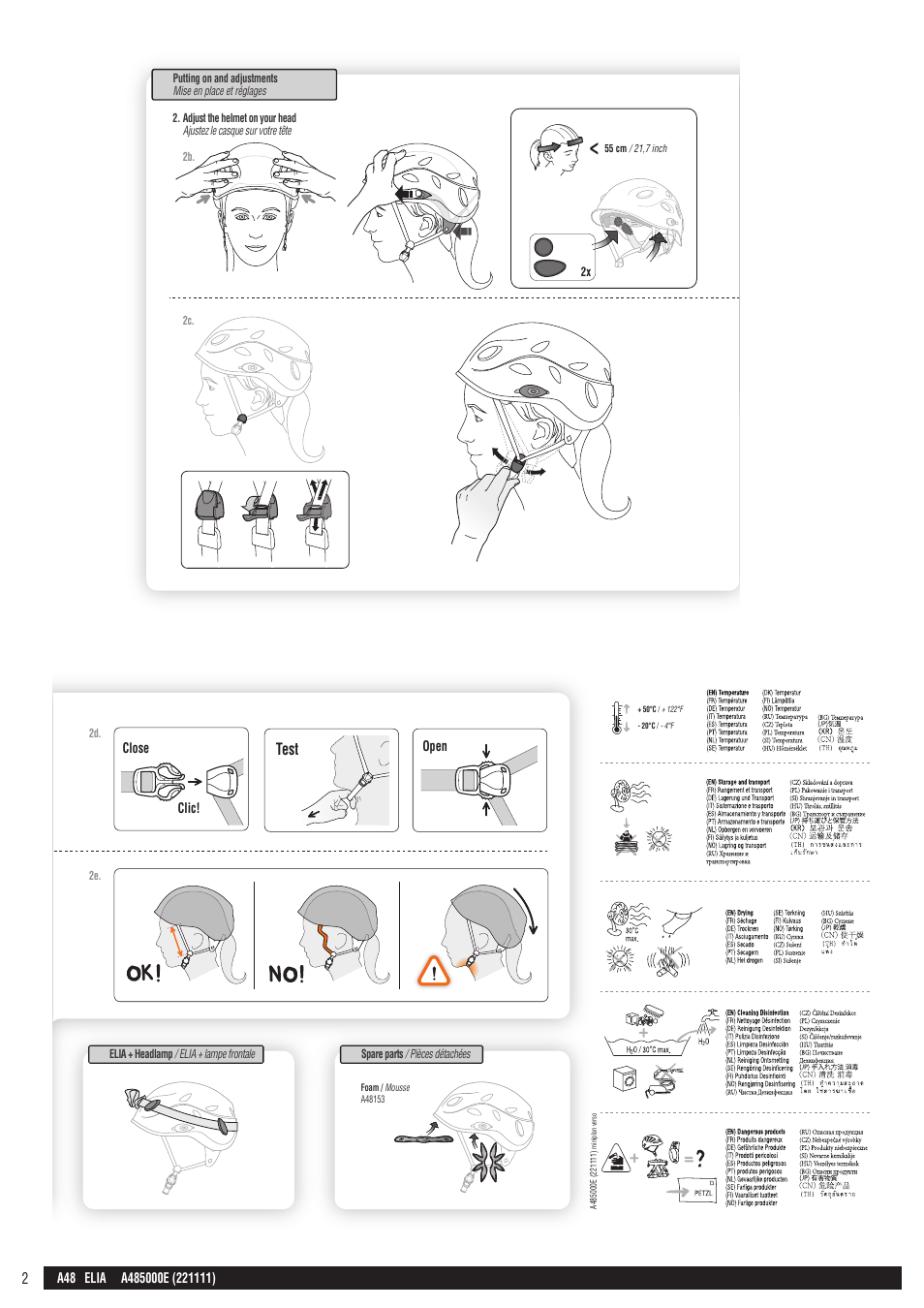 Drawings, Cahier, Miniplan 1 verso | Petzl ELIA User Manual | Page 2 / 21