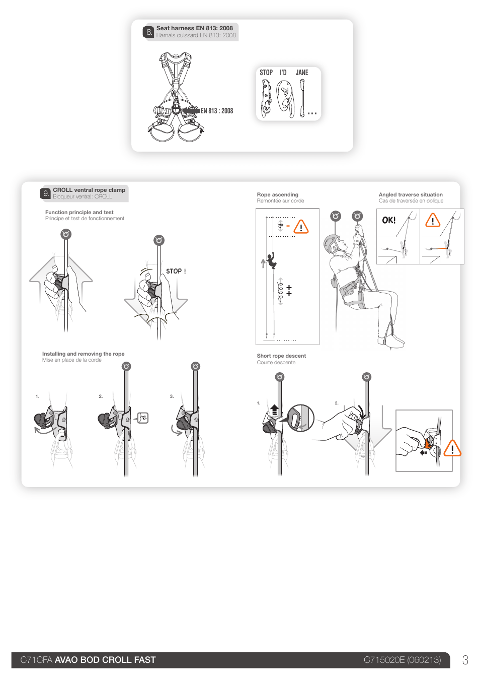 Drawings | Petzl AVAO BOD CROLL FAST User Manual | Page 3 / 24