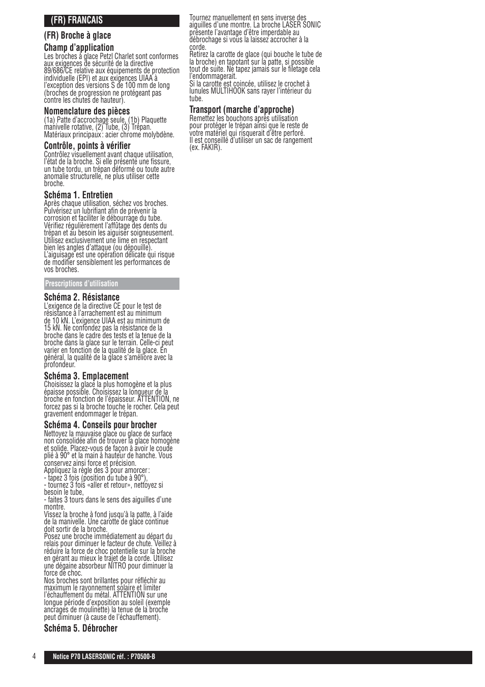 Petzl LASER SONIC User Manual | Page 4 / 21