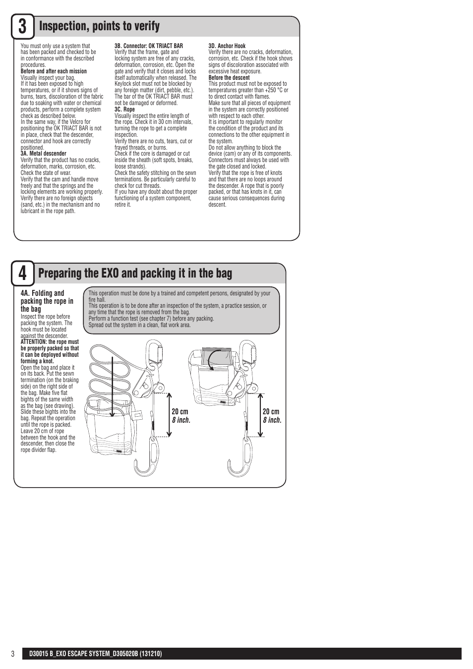 Drawings + en | Petzl EXO ESCAPE SYSTEM User Manual | Page 3 / 24