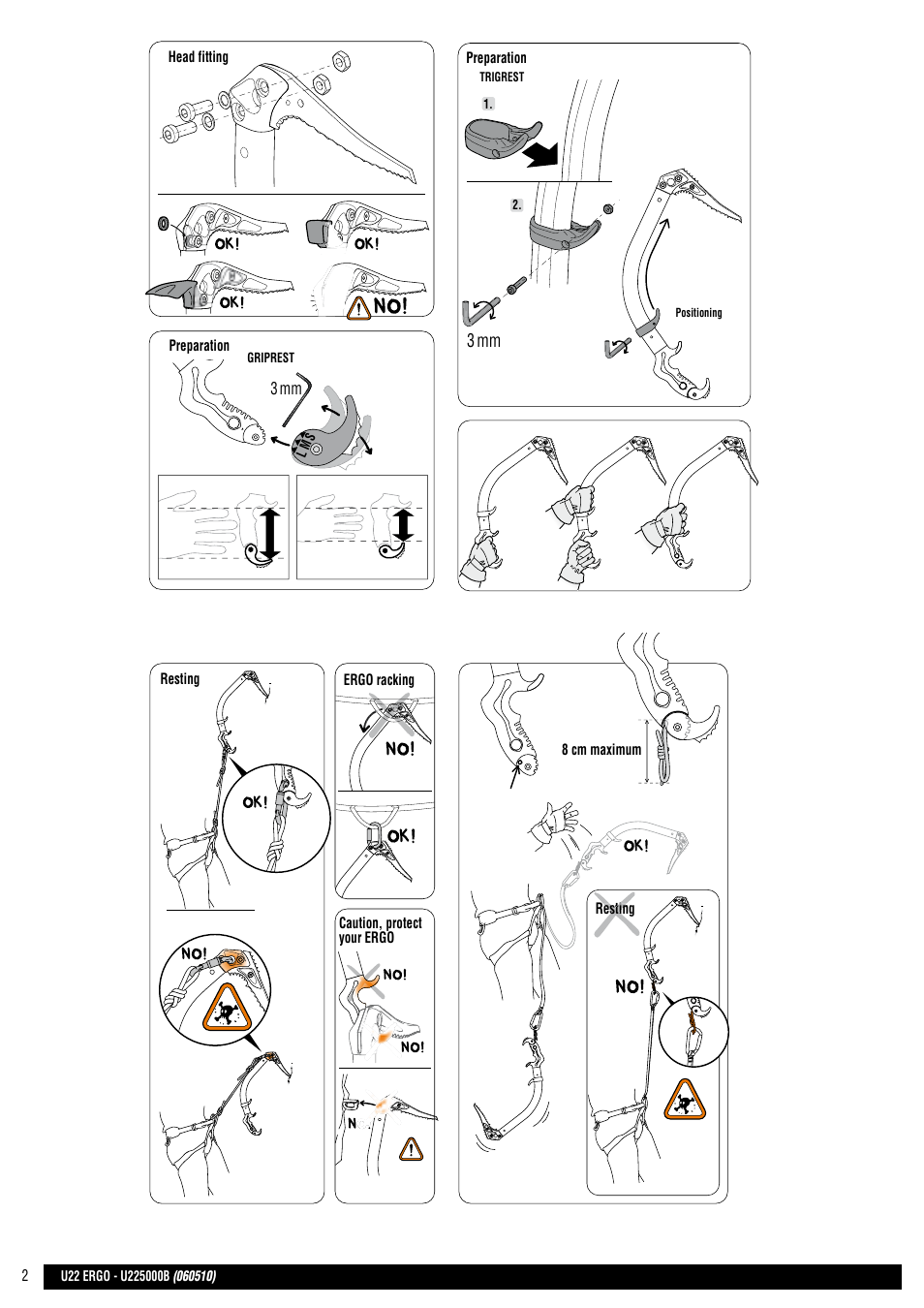 Drawings, 3 mm | Petzl ERGO User Manual | Page 2 / 2