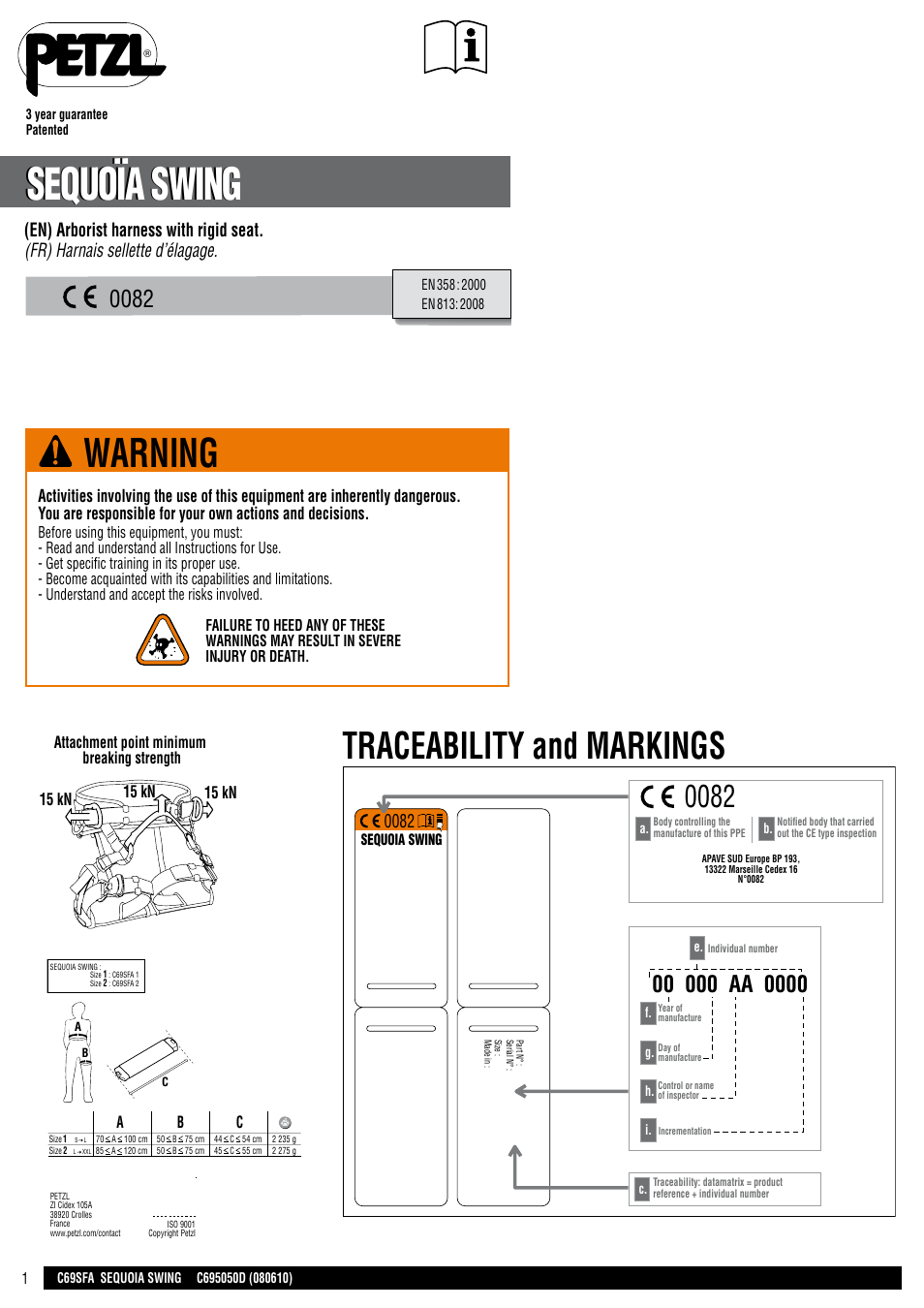 Petzl SEQUOIA SWING User Manual | 26 pages
