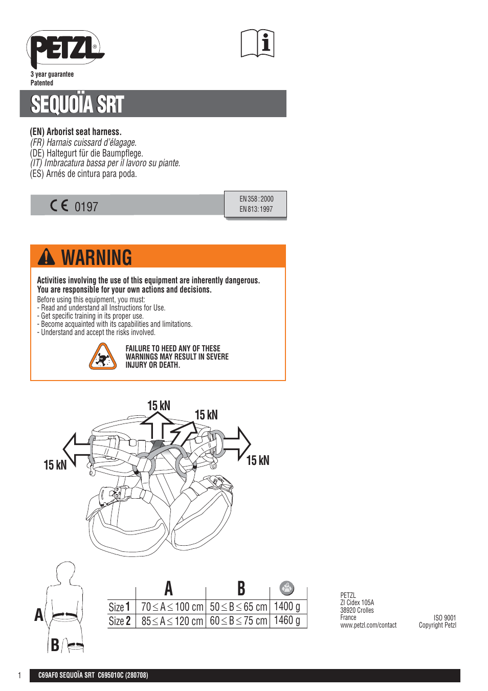 Petzl SEQUOIA SRT User Manual | 26 pages