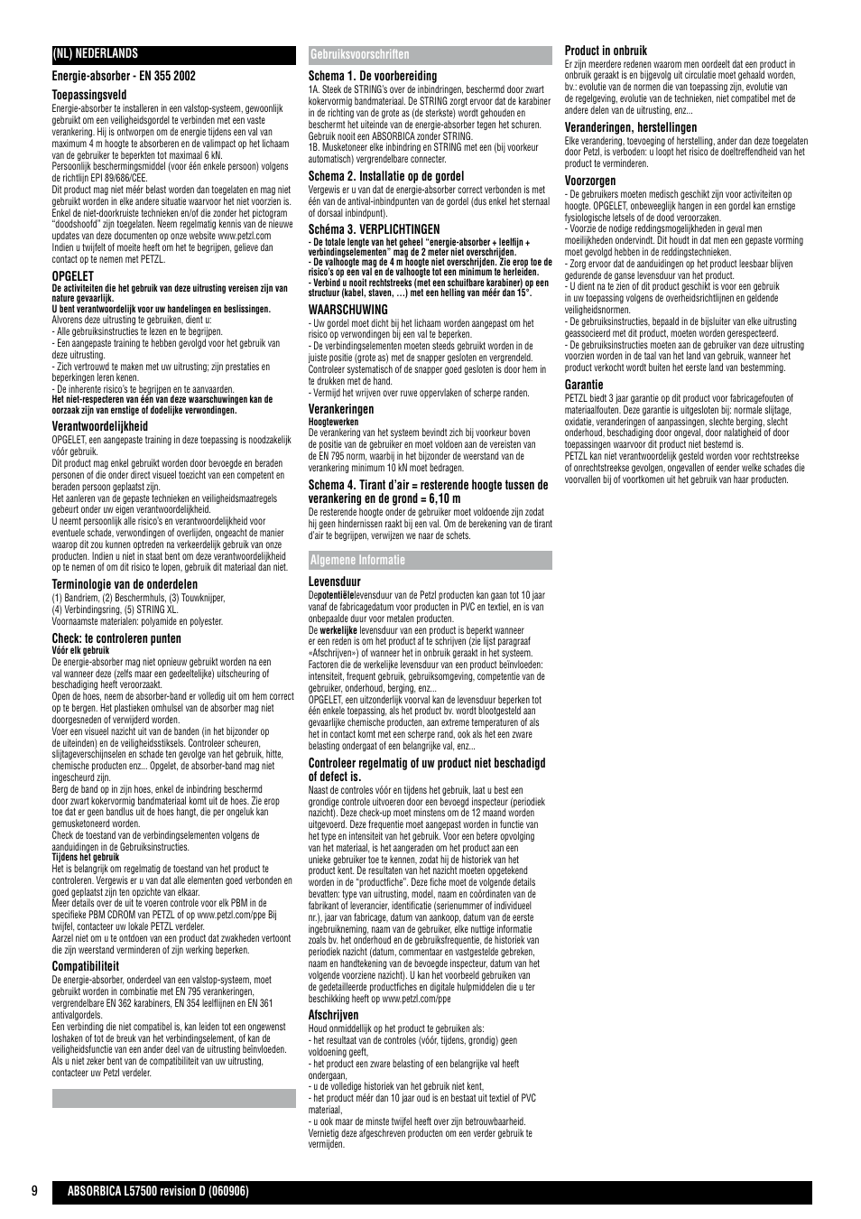 Petzl ABSORBICA User Manual | Page 9 / 23